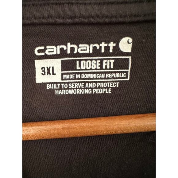 Carhartt Loose Fit Long Sleeve Pocket T-Shirt Black Heavyweight 3XL NWT - Picture 3 of 6